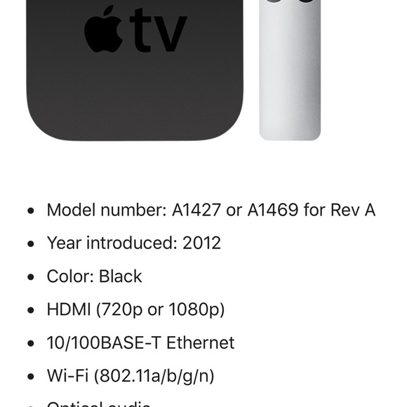 Apple TV 3rd Generation Model A1469 - Picture 5 of 5